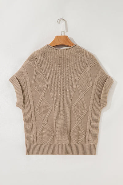 Whispering Meadow Cable Knit Vest