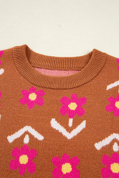 Retro Bloom Knit Top