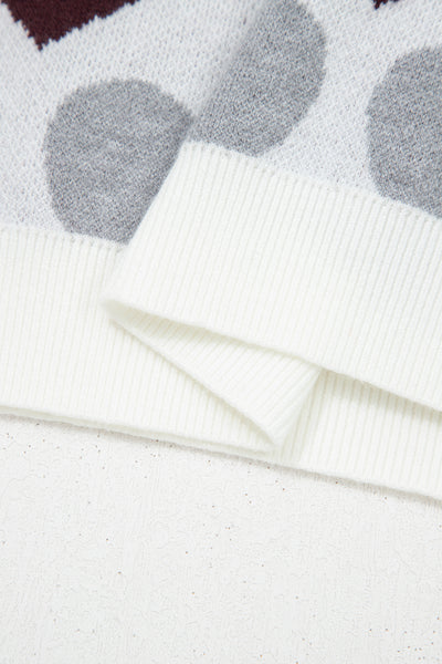 Mocha Ombre Heart Knit Top