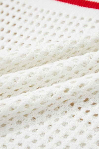 Patriotic Open-Knit Flag Sweater