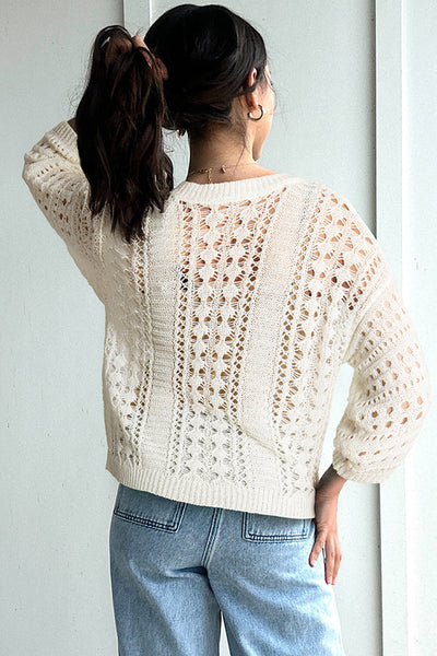 Dreamy Lattice Open-Knit Sweater