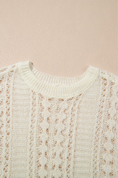Dreamy Lattice Open-Knit Sweater