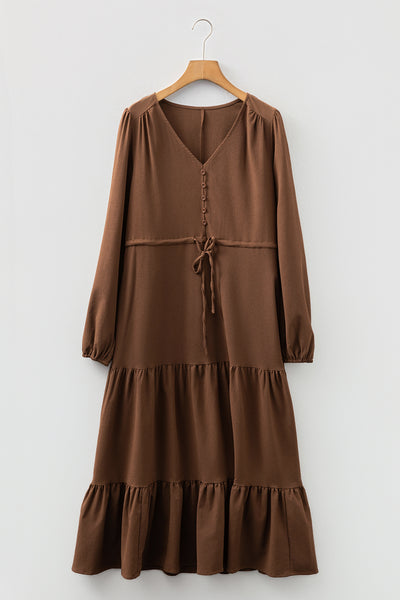 Chestnut Whispers Maxi Dress