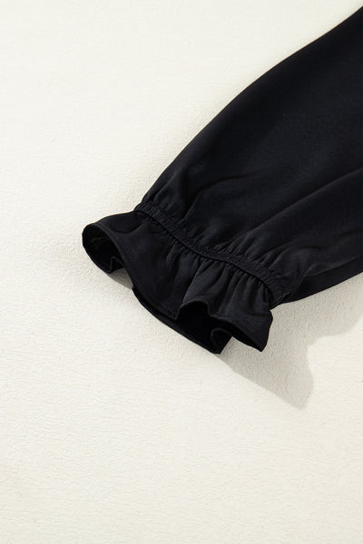 Midnight Tiered Ruffle Midi Dress