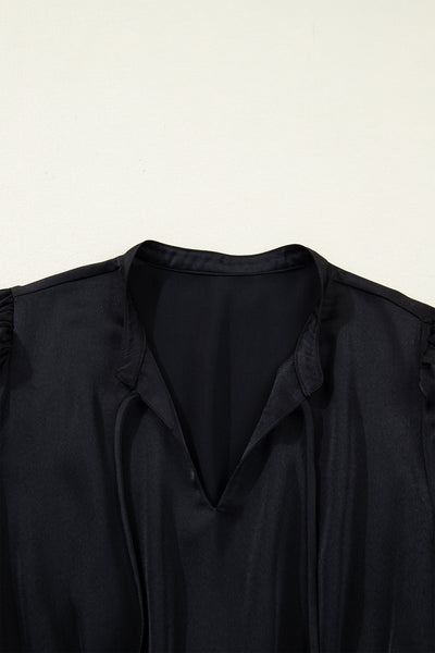 Midnight Tiered Ruffle Midi Dress
