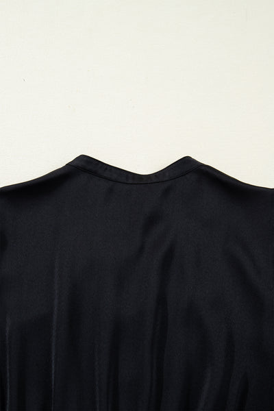 Midnight Tiered Ruffle Midi Dress