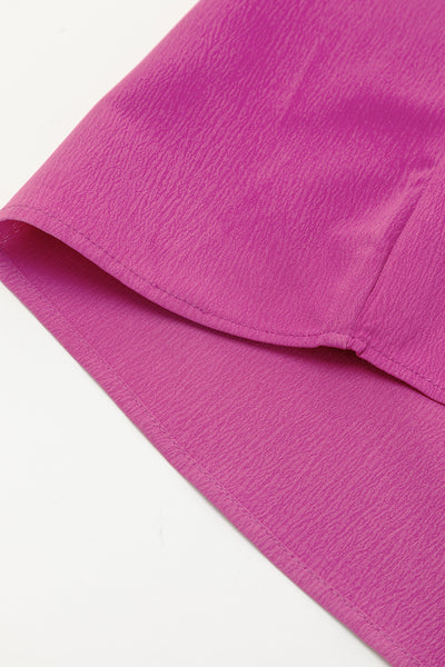Magenta Ruffle Smocked Maxi Dress