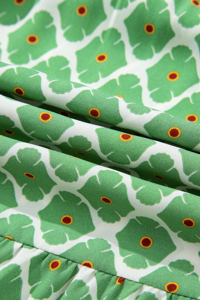 Emerald Clover Charm Midi Dress