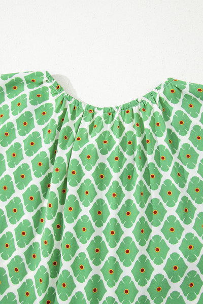 Emerald Clover Charm Midi Dress