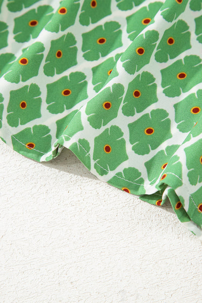 Emerald Clover Charm Midi Dress