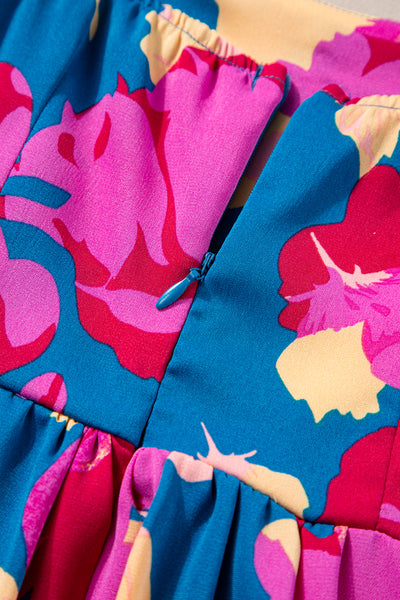 Tropical Bloom Off-Shoulder Maxi Dress