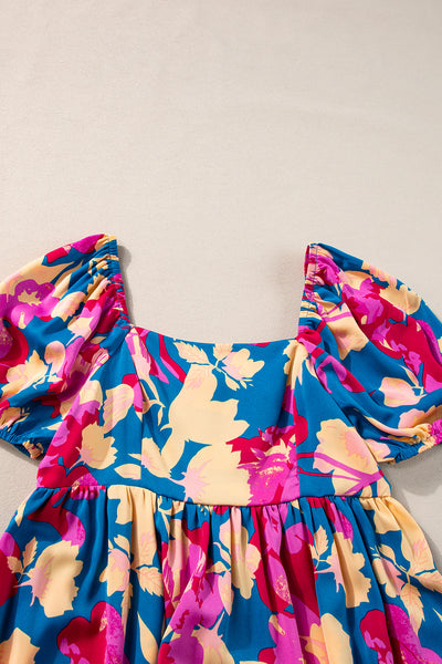 Tropical Bloom Off-Shoulder Maxi Dress