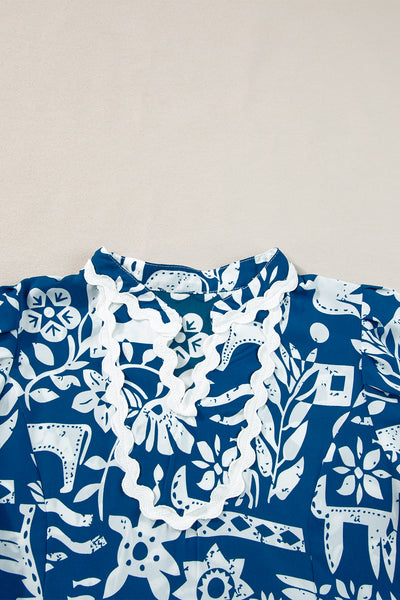 Coastal Folk Charm Tiered Dress