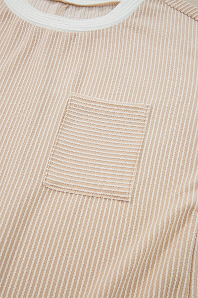 Ribbed Pocket T-Shirt Dress