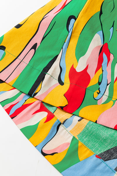 Vivid Splash Ruffle Mini Dress