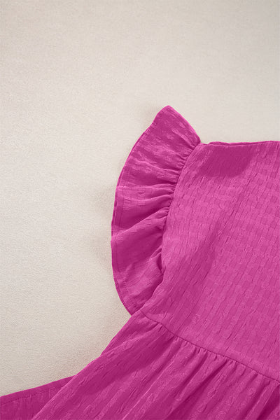Berry Breeze Flutter Dress