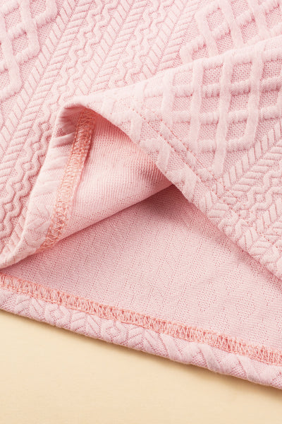 Blush Ruffle Quilted Mini Dress