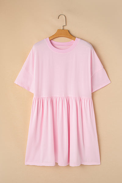 Sweet Pink Babydoll Mini Dress