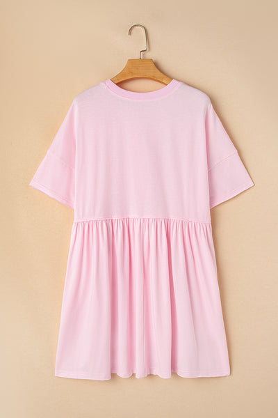 Sweet Pink Babydoll Mini Dress