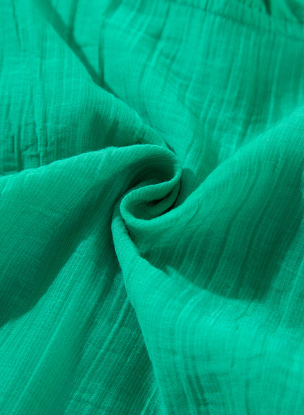 Emerald Whisper Ruffle Dress