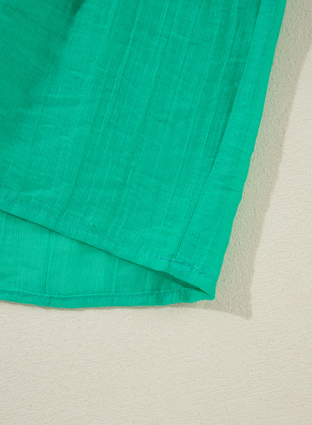 Emerald Whisper Ruffle Dress