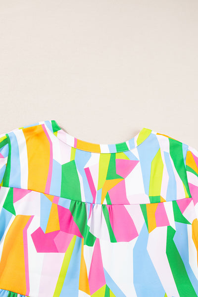 Prism Pulse Tiered Mini Dress