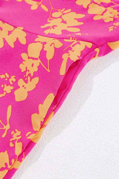 Fuchsia Flame Floral Mini Dress