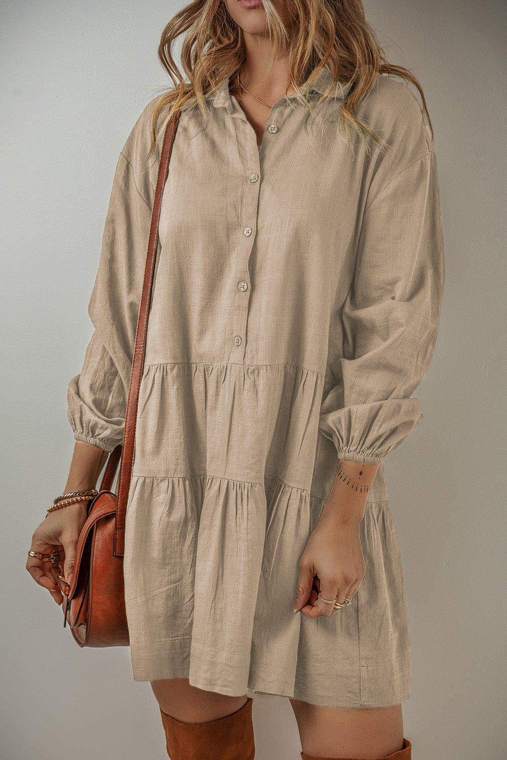 Café au Lait Shirt Dress