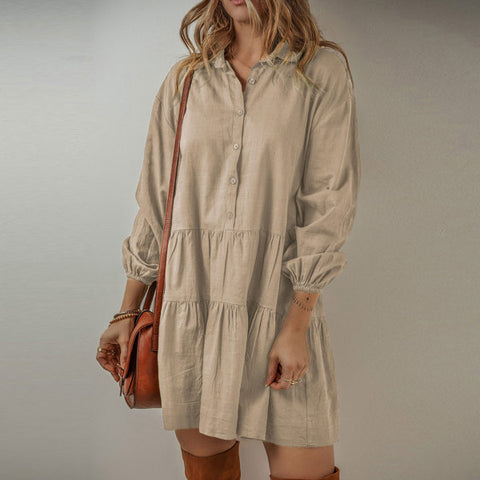 Café au Lait Shirt Dress