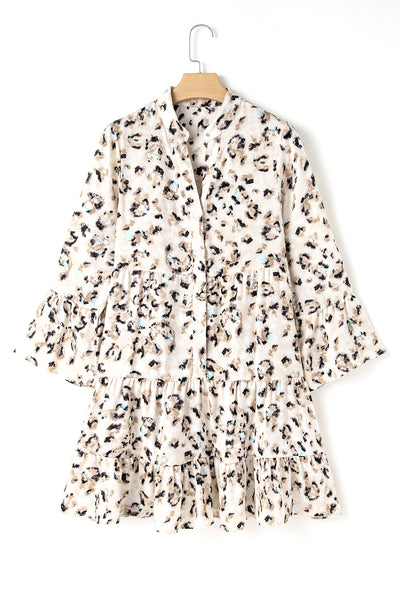 Whispered Leopard Tiered Dream Dress