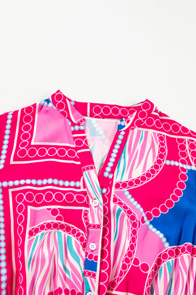 Neon Ikat Ruffle Mini Dress