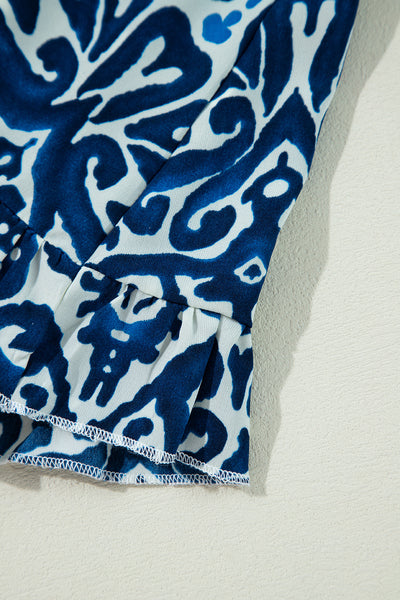 Indigo Paisley Breeze Mini Dress