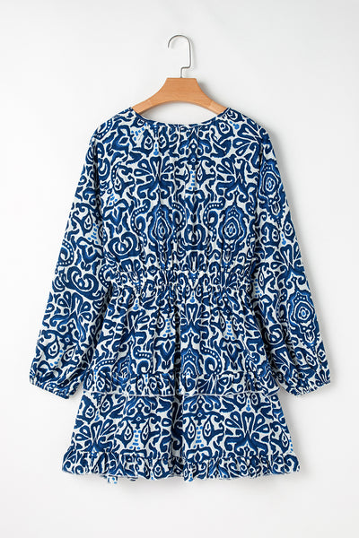 Indigo Paisley Breeze Mini Dress