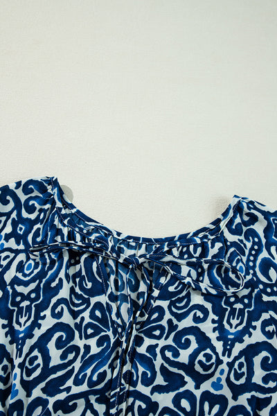 Indigo Paisley Breeze Mini Dress