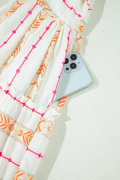 Fiesta Printed Tiered Mini Dress