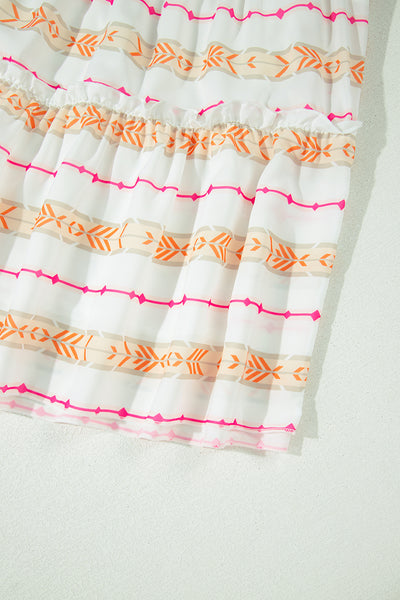 Fiesta Printed Tiered Mini Dress