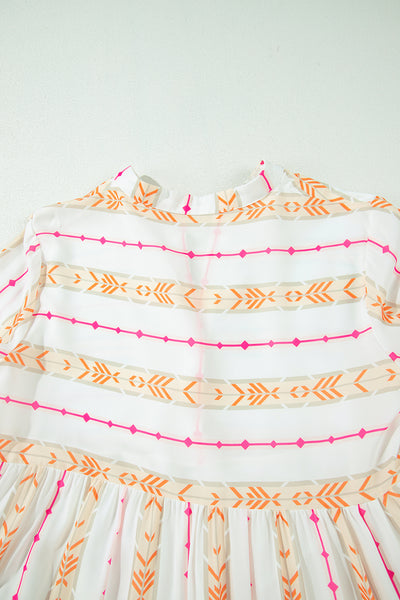 Fiesta Printed Tiered Mini Dress