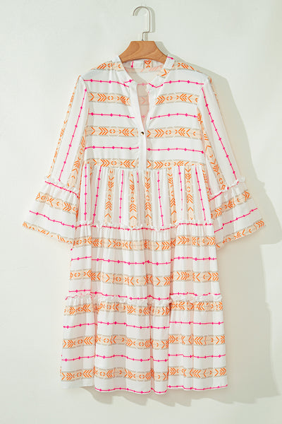 Fiesta Printed Tiered Mini Dress