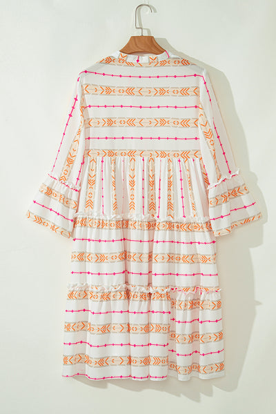Fiesta Printed Tiered Mini Dress