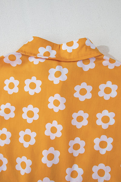 Sunlit Daisy Tiered Midi Dress