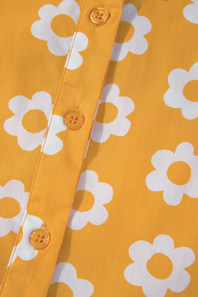 Sunlit Daisy Tiered Midi Dress