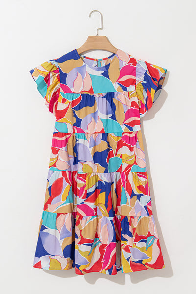 Carnival Breeze Tiered Babydoll Dress