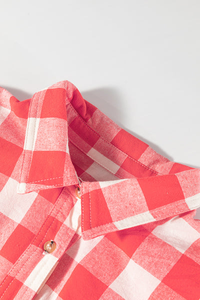 Sunset Gingham Overshirt Dress