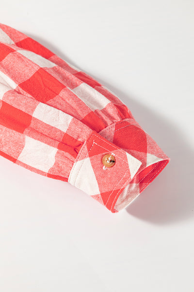 Sunset Gingham Overshirt Dress
