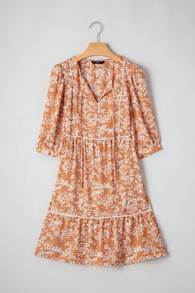 Apricot Daisy Dream Mini Dress