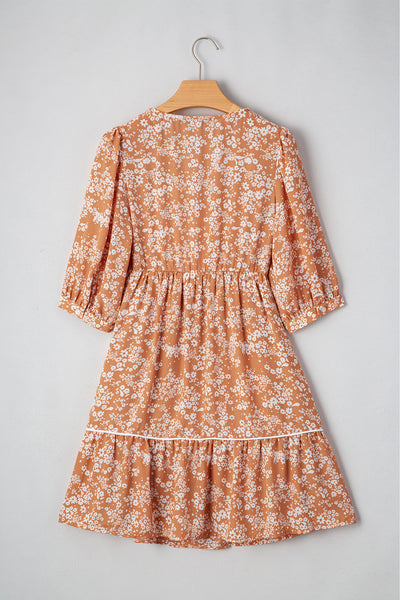 Apricot Daisy Dream Mini Dress