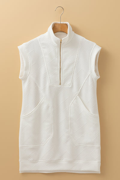 Aspen Luxe Textured Zip Pocket Dress