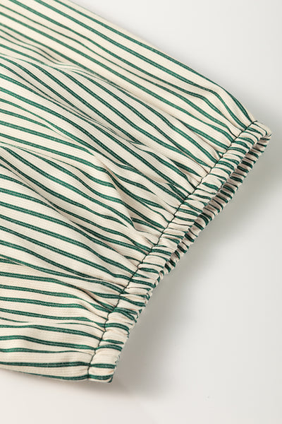 Sage Stripe Pocket Shirt Dress