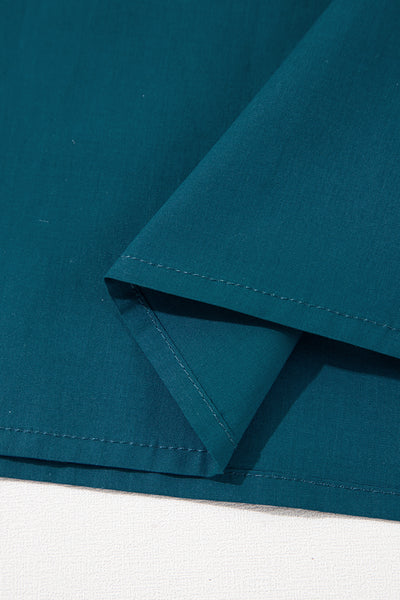 Teal Embroidered Horizon Mini Dress