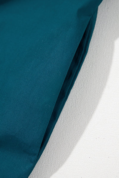 Teal Embroidered Horizon Mini Dress